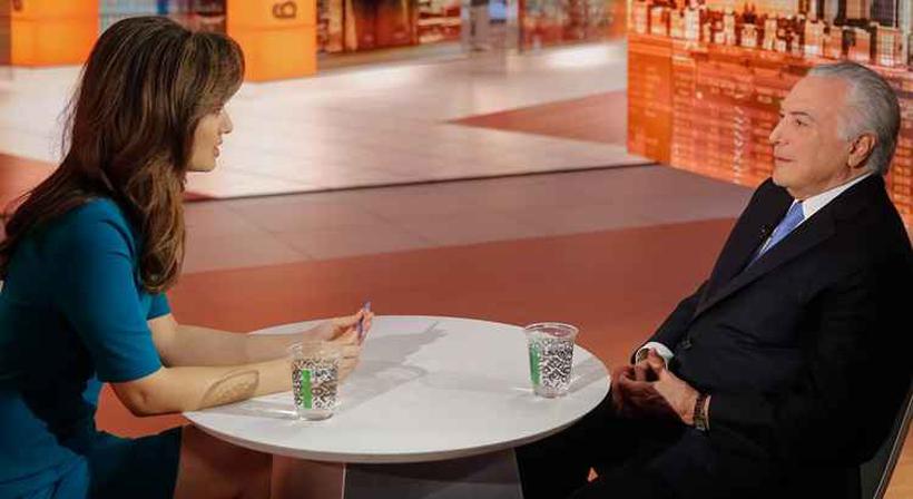 Presidente da Repblica Michel Temer concede entrevista  jornalista Sheryl Ahn, do Canal Bloomberg. Foto: Cesar Itiber/PR