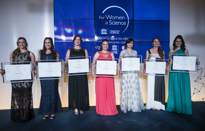 As sete vencedoras da 13ª edição do 'Para Mulheres na Ciência'. Foto: Divulgação As sete vencedoras da 13ª edição do 'Para Mulheres na Ciência'. Foto: Divulgação