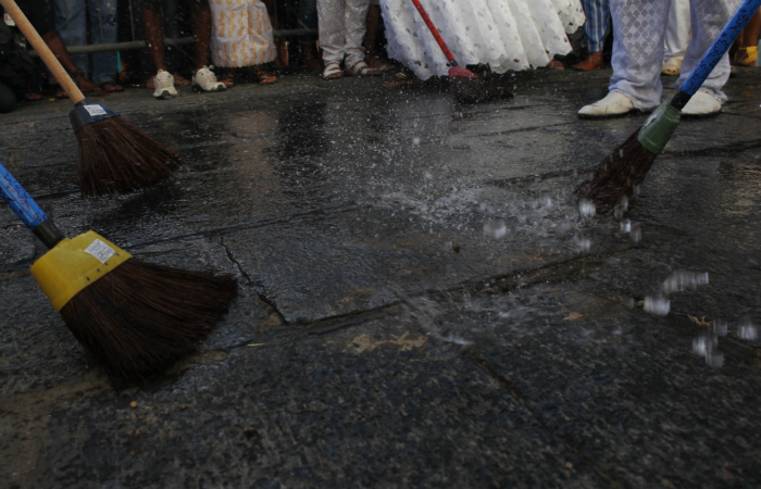 A Lavagem do Bonfim ou guas de Oxal pede paz para os 365 dias do ano. Foto: Mandy Oliver/Esp.DP