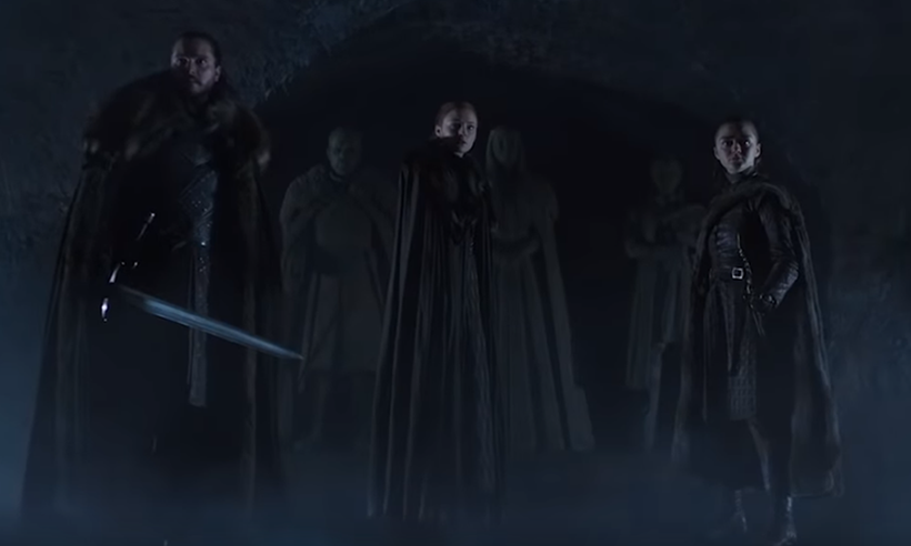 Jon Snow, Sansa e Arya voltam s telas em abril. Foto: Reproduo/YouTube