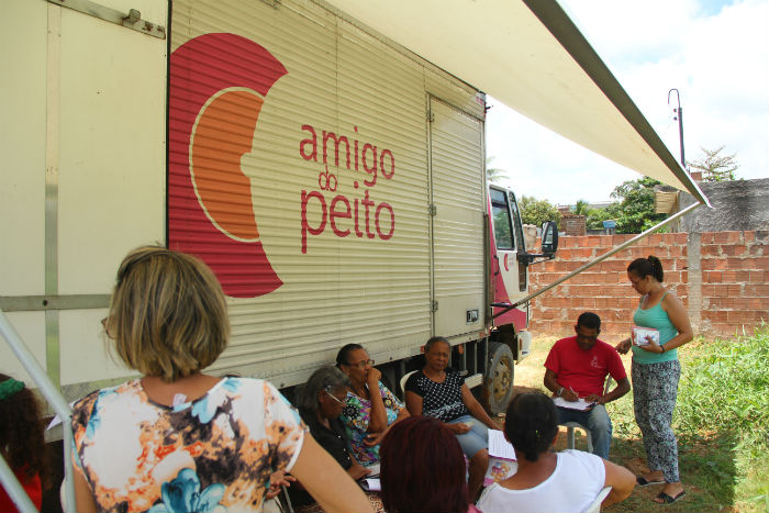 Unidade itinerante para realizao de mamografia. Crdito: Divulgao/Prefeitura de Olinda
