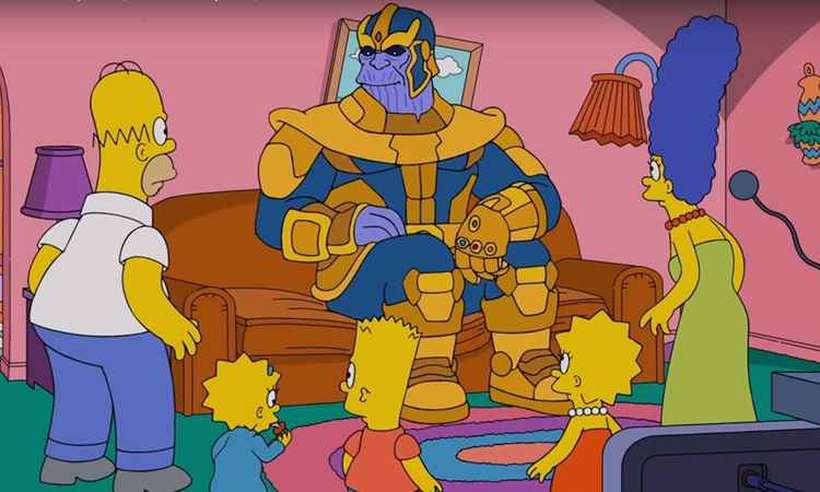 Thanos aparece em episdio de 'Os Simpsons'. Foto: Reproduo/YouTube