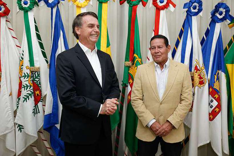 Presidente da Repblica, Jair Bolsonaro durante transmisso de cargo para o Vice-Presidente, General Hamilton Mouro. Foto: Alan Santos/PR