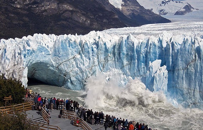 Rompimento da geleira Perito Moreno. Foto: AFP