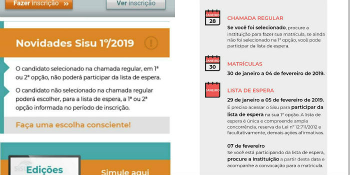 Informaes distintas sobre a lista de espera confundiram os candidatos. Foto: Reproduo da Internet.