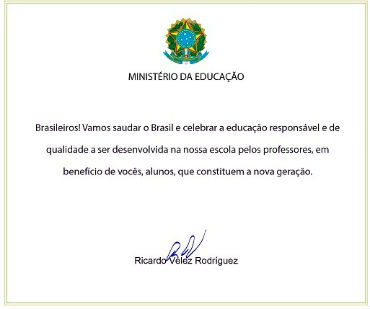 Carta revisada foi divulgada nesta terça-feira. Foto: MEC/Reprodução. Carta revisada foi divulgada nesta terça-feira. Foto: MEC/Reprodução.