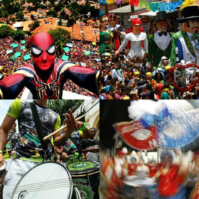 Frevo, samba, maracatu e marchinhas do o tom do carnaval no Recife e em Olinda. Fotos: Arquivo/DP.