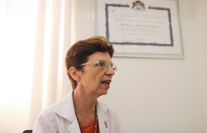 Na foto, a oncologista peditrica e presidente do GAC-PE, Vera Morais.
Foto: Tarciso Augusto/Esp. DP