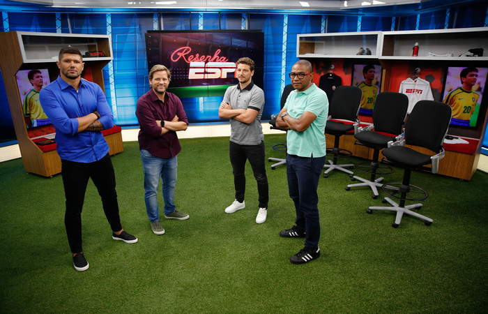 Fabio Luciano, André Plihal, Elano e César Sampaio. Foto: Divulgação
Fabio Luciano, André Plihal, Elano e César Sampaio. Foto: Divulgação