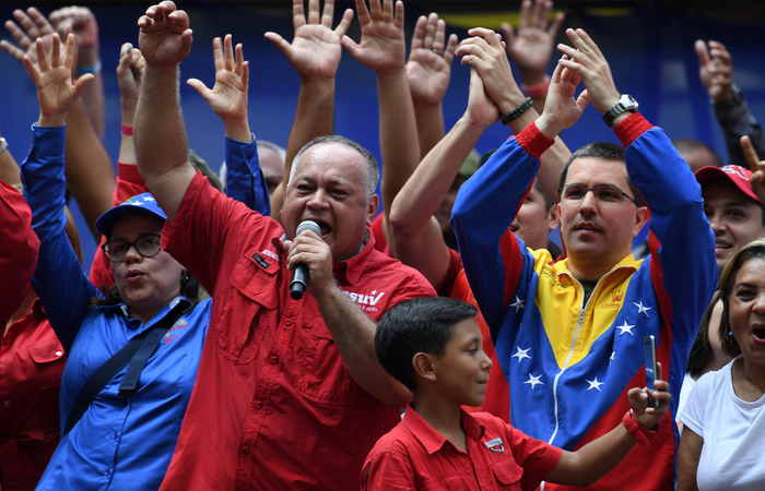 Diosdado Cabello, lder do chavismo. Foto: Yuri CORTEZ / AFP