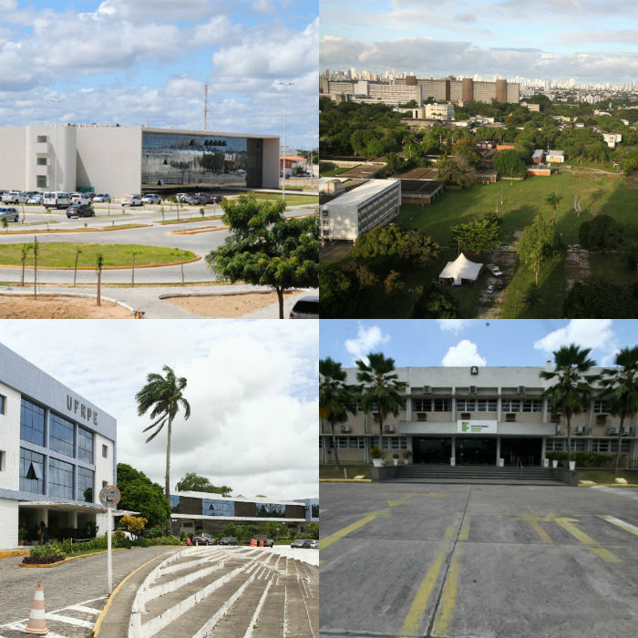 Univasf, UFPE, UFRPE e IFPE foram instituies afetadas em Pernambuco pelos cortes. Fotos: Arquivo DP.