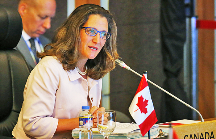 Chrystia Freeland  ministra de Relaes Exteriores do Canad desde 2017.  (Foto: AFP)