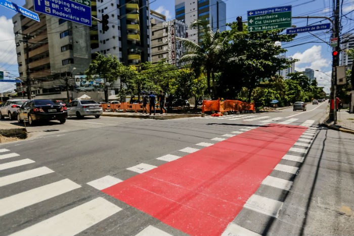A implantao das novas vias acontecer em julho. Foto: Andrea Rego Barros / Prefeitura do Recife