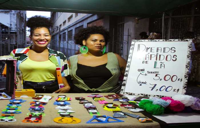 Rayza Oliveira e Thalita (Duafe arte Negra). Foto: Karla Fagundes/Divulgao