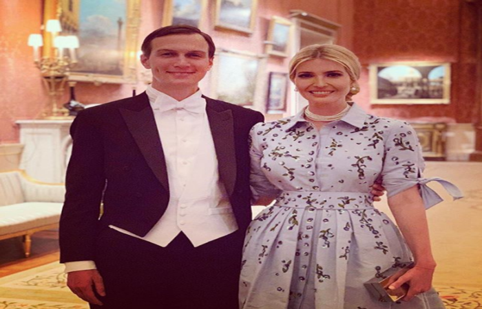 "Noite mágica no Palácio de Buckingham com meu melhor amigo!", escreveu Ivanka em uma das imagens, junto com um emoji de coração - Foto: Reprodução/Instagram 