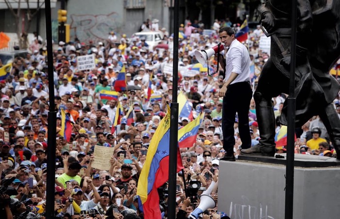 Guaido, opositor de Maduro, instiga o protesto. Foto: Reprodução/Facebook (Foto: Reprodução/Facebook)
