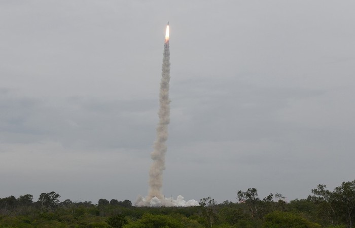 HÃ¡ onze anos a Ãndia iniciou a sua primeira missÃ£o lunar, colocando uma sonda em Ã³rbita ao redor da Lua. O projeto Chandrayaan-2 Ã© a segunda tarefa lunar dos indianos. Foto: Arun Sankar/AFP.