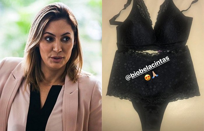 Resultado de imagem para Michelle Bolsonaro publica fotos de lingerie sexy que ganhou de presente em rede social