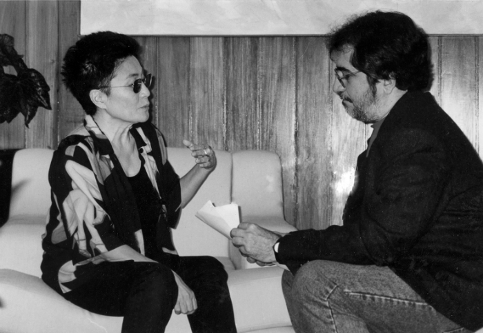 Geneton e Yoko Ono, em 2011. Foto: Cortesia da Cepe