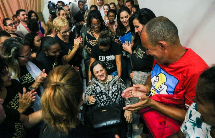 Maria da Penha foi recebida sob fortes aplausos - Tarciso Augusto/Esp. DP