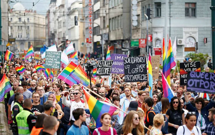 Sarajevo  a ltima capital nos Balcs a realizar um evento de orgulho LGBT. Foto: Dado Ruvic/REUTERS