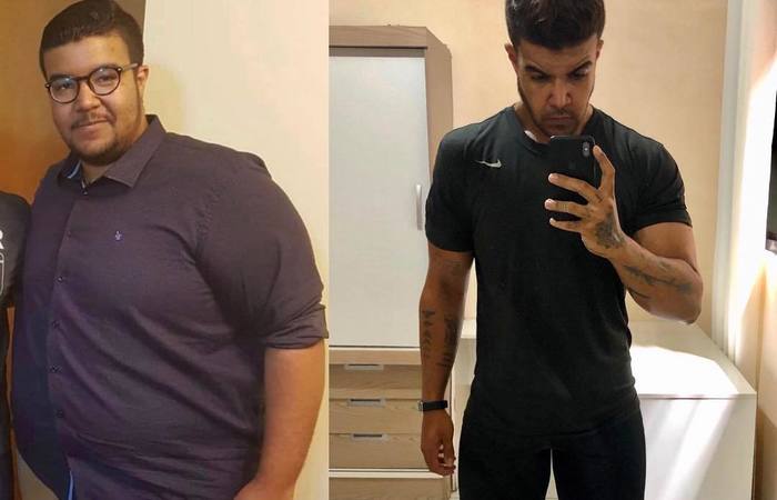 Lo Santos participou da quarta edio do reality e aps uma dieta e rotina de treinos de 1 anos e 2 meses perdeu cerca de 80kg - Crditos: Instagram/Reproduo. 