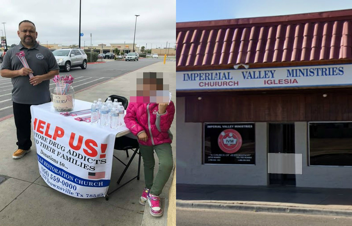 Na primeira foto está Víctor González, ex-pastor da Igreja Imperial Valley Ministries e um dos 12 acusados de abusar de indigentes - Créditos: Facebook/Reprodução/Google Maps. 