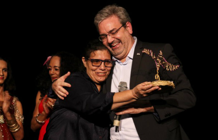 Gilberto Freyre Neto, secretrio de Cultura de Pernambuco, durante o lanamento do prmio e de abertura da I Mostra Pernambuco de Teatro. Foto: Fernando Figueiroa/Secult-PE