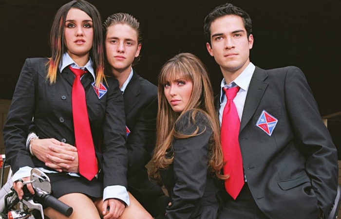 Dulce Mara, Christopher Uckermann, Anah e Alfonso Herrera. Foto: Televisa/Divulgao