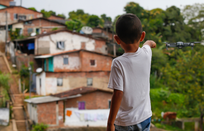 Drone é uma alternativa para monitorar áreas de risco. Foto: Leandro de Santana/Esp. DP.