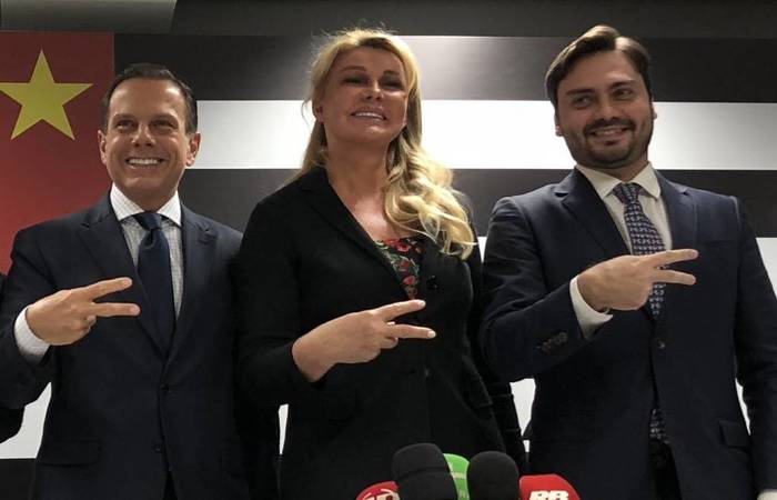 Joo Doria, Bia Doria e Filipe Sabar no ano passado, anunciado presidente do Fundo Social no ano passado. Foto: Reproduo/Twitter (Foto: Reproduo/Twitter)