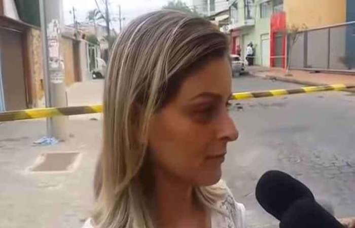 A manicure Luciana Mota conta como sobreviveu depois de um avio de pequeno porte cair sobre seu carro e explodir, nesta segunda-feira, em Belo Horizonte (Foto: Reproduo/Youtube. )