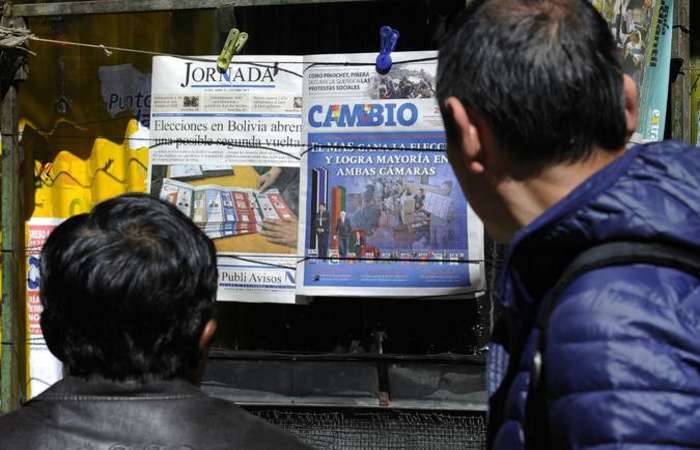 O presidente Evo Morales tenta o quarto mandato e, segundo ltimos dados, tem chances de alcanar a vitria no primeiro turno. Foto: Arquivo/AFP