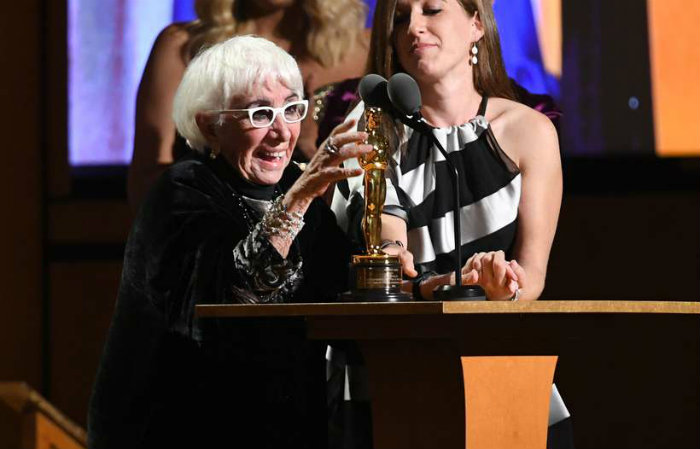 Lina Wertmuller, recebeu o Oscar honorrio depois de ter sido a primeira mulher indicada na categoria de direo. Foto: Kevin Winter/ Getty Images North America/ AFP