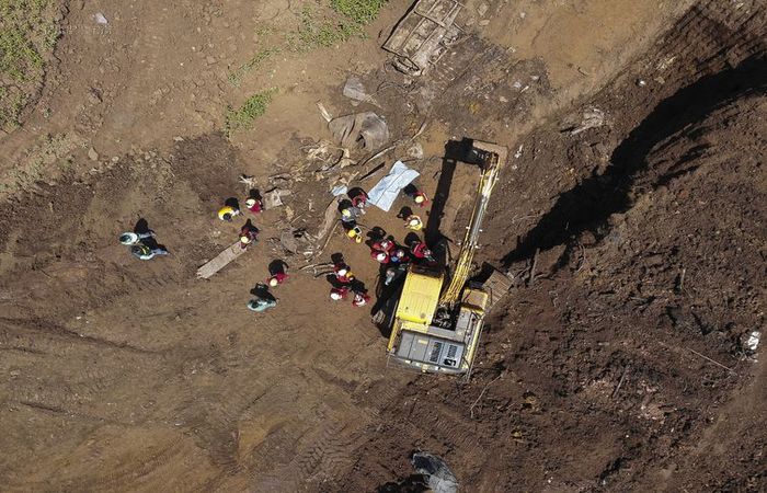O Corpo de Bombeiros de Minas Gerais informou que encontrou o corpo de mais uma vtima do rompimento da barragem da Mina Crrego do Feijo, em Brumadinho, na regio metropolitana de Belo Horizonte (Foto: Divulgao/Corpo de Bombeiros de Minas Gerais)