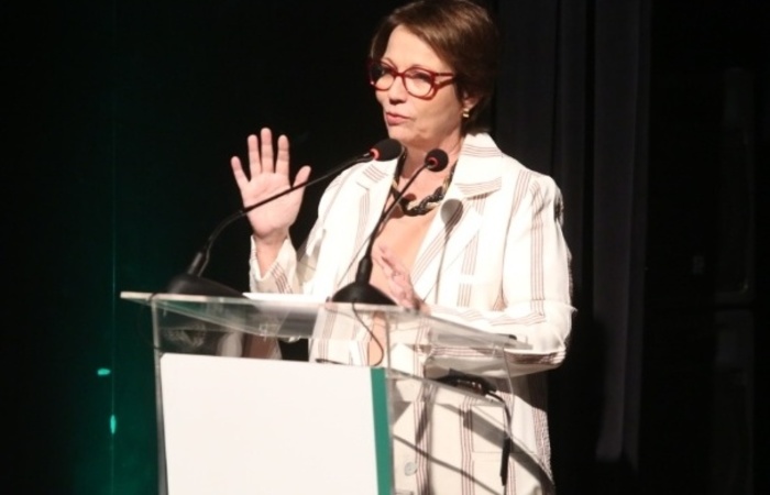 %u201CA comunicação como norte será um grande ganho da associação", afirmou a ministra Tereza Cristina (CropLife/Divulgação) %u201CA comunicação como norte será um grande ganho da associação", afirmou a ministra Tereza Cristina (CropLife/Divulgação)