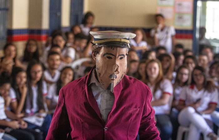 Interao na Escola Cornlio Soares, em Serra Talhada. Foto: Samuel Calado/DP