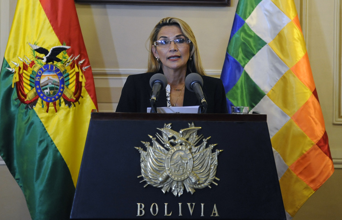 Jeanine Aez, presidente interina da Bolvia. (Foto: Jorge Bernal/AFP
)