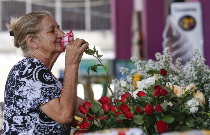 Ivonete, 66 anos, é florista na Guararapes há 38 anos. (Foto: Leandro de Santana/esp.DP) Ivonete, 66 anos, é florista na Guararapes há 38 anos. (Foto: Leandro de Santana/esp.DP)