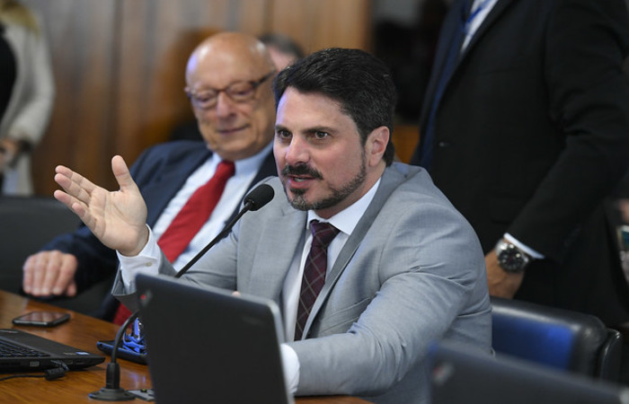 Senador Marcos do Val (Podemos) em pronunciamento. (Foto: Roque de S/Agncia Senado)