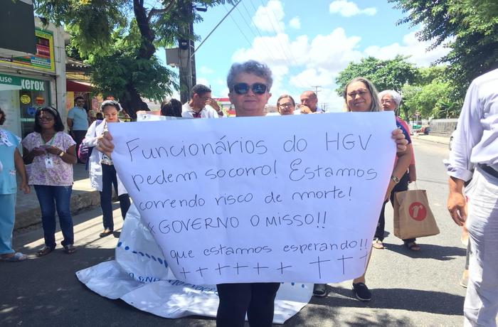  (Jaidete de Souza Lemos trabalha h 30 anos no HGV, e pede segurana para os funcionrios. Foto: Ana Carolina Guerra/esp. DP)