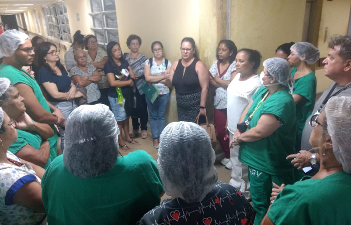 Cerca de 50 funcionários trabalhavam nos blocos G1 e G2 do Hospital Getúlio Vargas, quando foram notificados pelo conselho (Foto: Divulgação/Coren-PE)