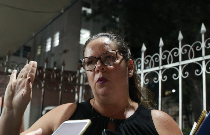 "As pessoas estão trabalhando em pânico, com medo que o prédio desabe", afirma a presidente do Coren-PE, Marcleide Correia e Sá Cavalcanti. (Foto: Bruna Costa/Esp. DP) "As pessoas estão trabalhando em pânico, com medo que o prédio desabe", afirma a presidente do Coren-PE, Marcleide Correia e Sá Cavalcanti. (Foto: Bruna Costa/Esp. DP)