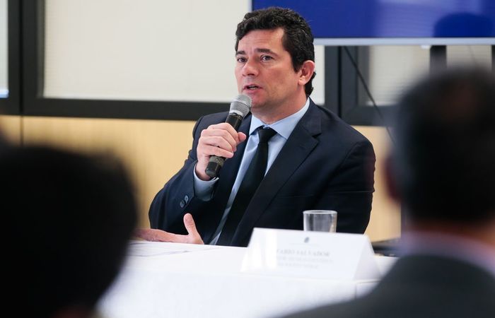 Na cerimnia de inaugurao, o ministro Sergio Moro disse que a integrao  fundamental e  o ponto central da poltica de Justia e segurana pblica do governo federal. (Foto: Antonio Cruz/Agncia Brasil)