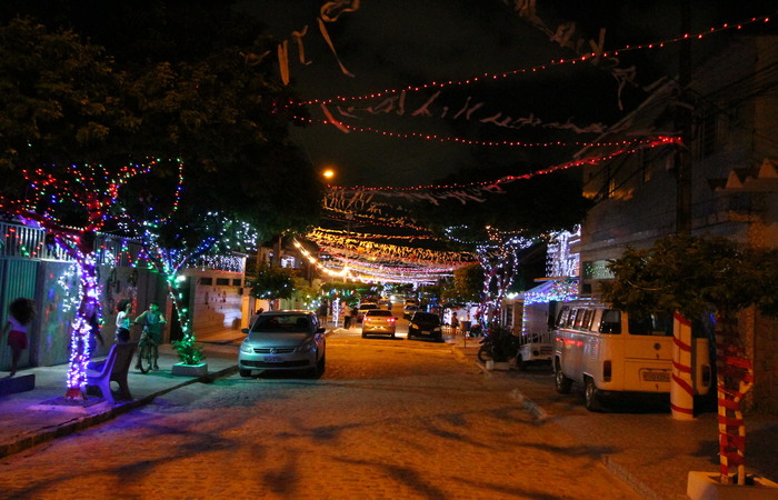 Rua Qumico Alfeu Rabelo, no Ibura de Baixo, vencedora do prmio Eu Amo o Natal (Foto: Divulgao / Prefeitura do Recife)