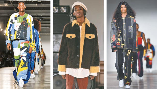 O look streetwear foi um dos destaques do evento de outono/inverno dedicado  moda masculina (Ben Stansall | Niklas Hallen AFP | Ben Stansall)