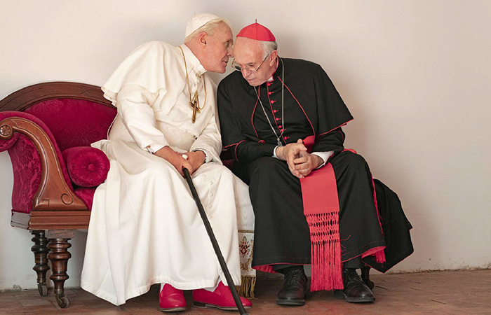Inspirado em fatos reais, Dois Papas conta a histria dos bastidores de uma transio dramtica de poder na igreja catlica. (Foto: Dois Papas/Divulgao)