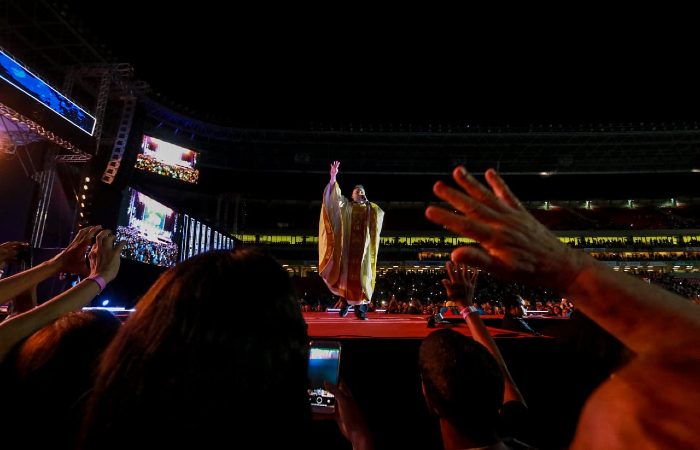 Shows de 30 anos da Obra de Maria aconteceram na Arena Pernambuco. (Foto: Bruna Costa/Esp. DP.)