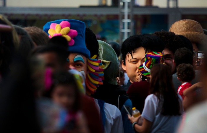 Concentrao do desfile de bonecos gigantes no Recife Antigo (Tarciso Augusto / Esp. DP Foto)