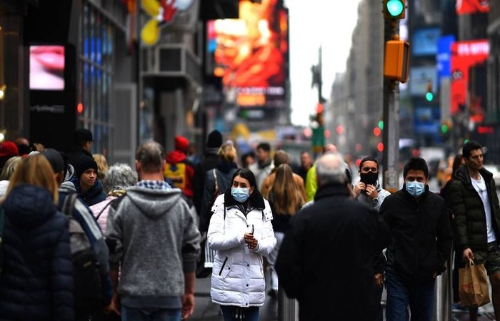 O maior nmero de contgios no momento se d em Nova York (Foto: Johannes Eisele/AFP)